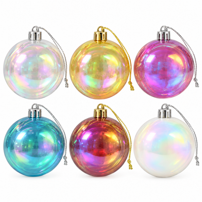 Iridescent Christmas Baubles Set of 6 | Mr Panda