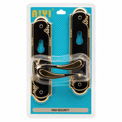 AIYI High-Security Mortise Door Lock Set – Black & Gold