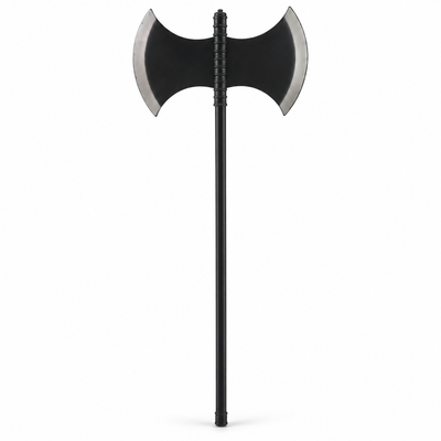 Black Double-Headed Battle Axe Costume Prop