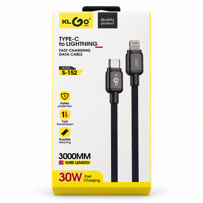 KLOO USB-C to Lightning Cable 3m 30W | Mr Panda