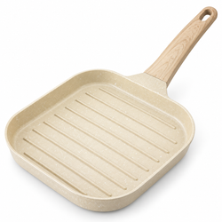 19cm Square Grill Pan – Cream | MrPanda