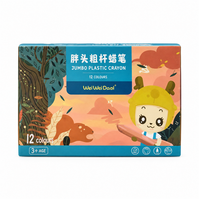 Jumbo Plastic Crayons – 12 Colours
