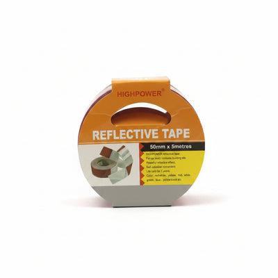 HIGHPOWER Reflective Safety Tape 50mm x 5m Red & White Self-Adhesive High Visibility Safety Warning Tape