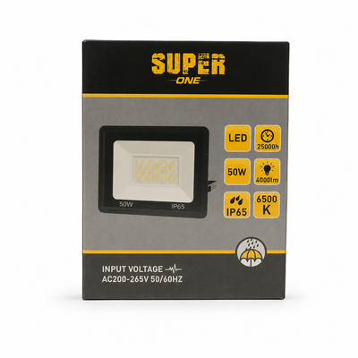 Super One 50W LED Floodlight 4000lm IP65 – 6500K