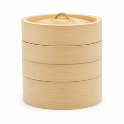 13cm Bamboo Steamer with Lid | Mr Panda
