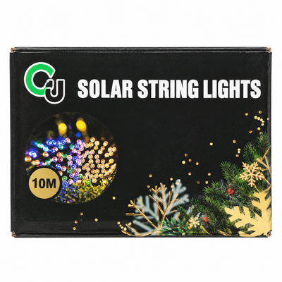 CJ 100 LED Cool White Solar String Lights | MrPanda