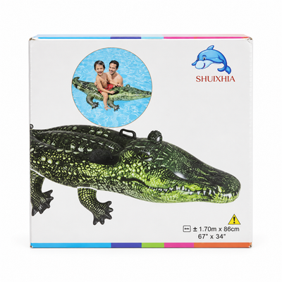 nflatable Crocodile Pool Rider 170 × 86 cm | Mr Panda