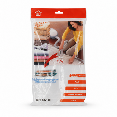 Vacuum Storage Bag 80 x 110cm – Space Saving Compression Storage Bag for Clothes, Bedding & Blankets