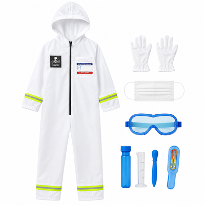 Kids Scientist Costume 12-Piece Dress-Up Set – Ages 3–7