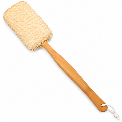 Natural Loofah Wooden Bath Brush