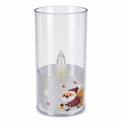 Christmas Flashing LED Candle with Santa Design | Mr Panda