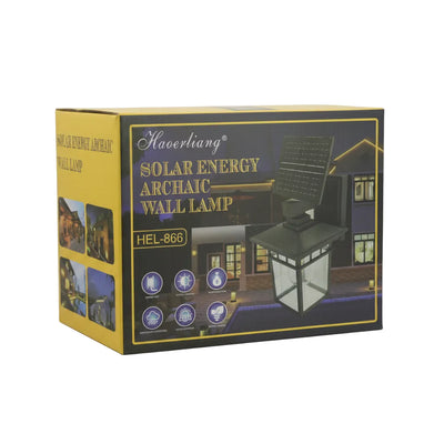 Haoerliang HEL-866 Archaic Solar Energy Wall Lamp – Waterproof Outdoor LED Garden Light