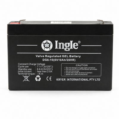 Ingle DG6-10 6V 10Ah Rechargeable GEL Battery