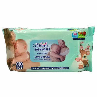 New Compact Rose Scented Baby Wipes 80 Pack | Mr Panda
