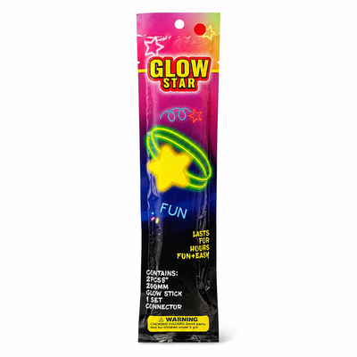 Glow Star 2-Piece Glow Stick Set with Connector
