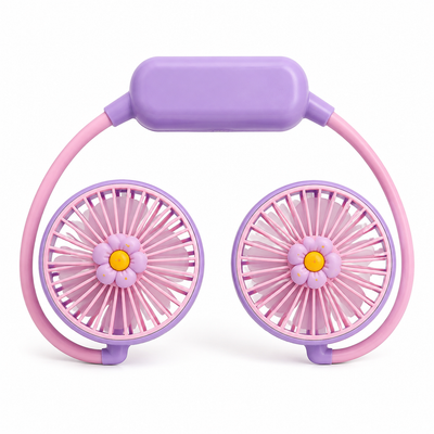 Rechargeable Dual-Head Neck & Desktop USB Fan