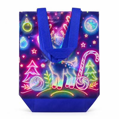 Holographic Christmas Gift Bag with Handles – 22 x 11 x 23cm