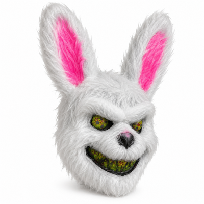 Scary White Rabbit Halloween Mask | Full-Face Costume Mask
