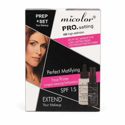 Micolor PRO Makeup Primer & Setting Spray Set – SPF 15
