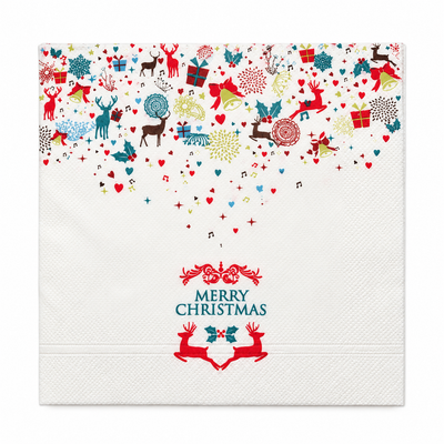 Christmas Paper Serviettes – Reindeer Design | Mr Panda