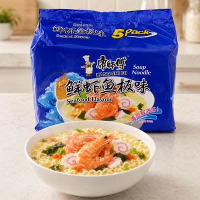 Kang Shi Fu Seafood Flavour Noodles 5-Pack | MrPanda