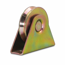 90mm Heavy-Duty Sliding Gate Pulley Wheel with Bracket