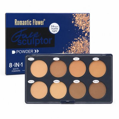 Romantic Flower Face Sculptor 8-in-1 Palette 8 × 3g
