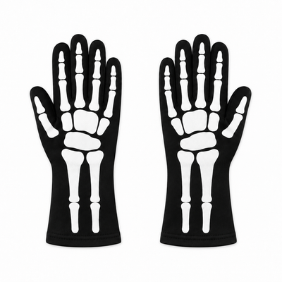 Halloween Skeleton Gloves – 2 Pairs for Kids Ages 3+