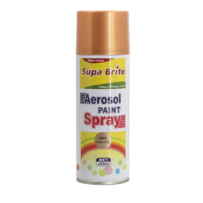 Supa Brite Flash Gold Aerosol Spray Paint Can - 450ml