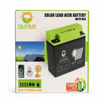 Solar EJC 12V 20Ah Lead-Acid Battery with USB