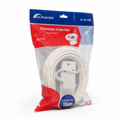 Alphaview 15m Extension Cord – White | MrPanda