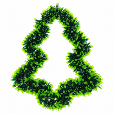 Green Tinsel Christmas Tree Hanging Decoration | Mr Panda