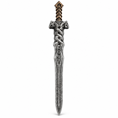 Halloween Snake Sword Prop – Silver Fantasy Costume Accessory
