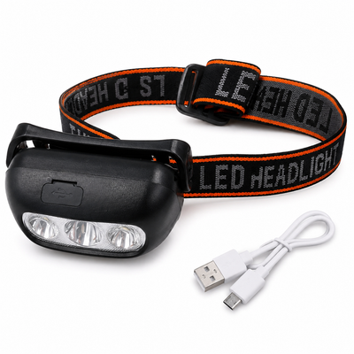 USB Rechargeable LED Headlamp | Bright Hands-Free LED Light | MrPanda