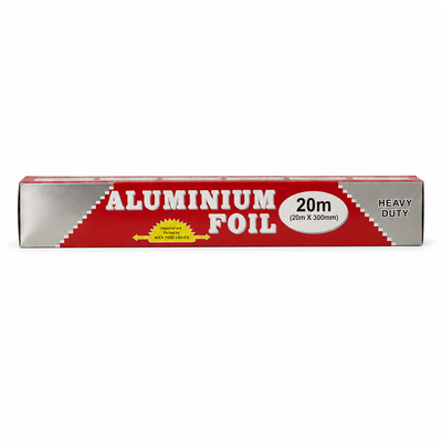 Heavy Duty Aluminium Foil Roll 20m x 300mm | Food Grade Kitchen Foil for Cooking, Baking & Food Storage