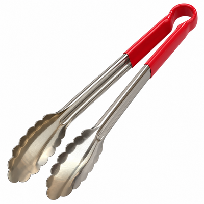 35cm Metal Kitchen Tongs with Red Handle | MrPanda