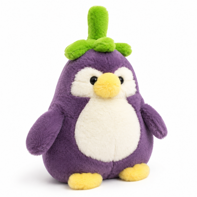 Purple Eggplant Penguin Plush Toy