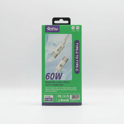 ISTAR IS-5027 60W Type-C to Type-C Braided Data Cable