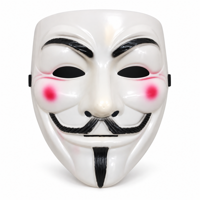 Guy Fawkes Anonymous Costume Mask – White
