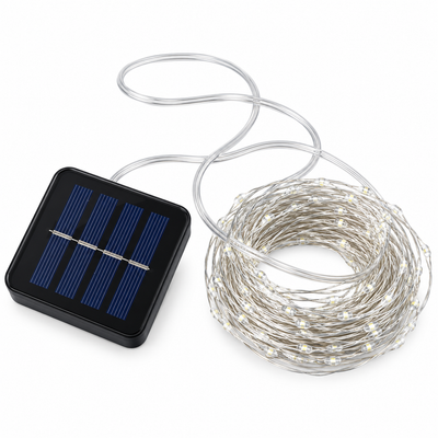 100 LED Solar Fairy String Lights White | Mr Panda