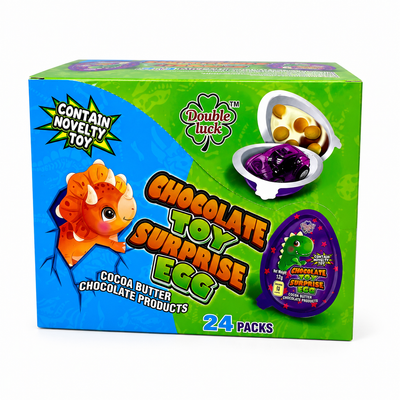 Double Luck Chocolate Toy Surprise Egg – 24 Pack