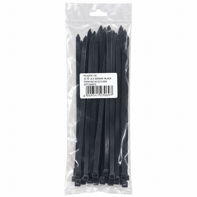 Black Cable Ties 8 x 300mm 50 Pack | Mr Panda