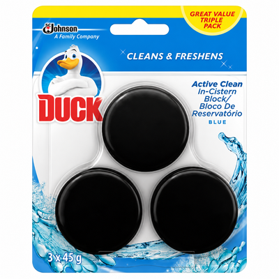 Duck Active Clean Blue Toilet Cistern Blocks 3 x 45g