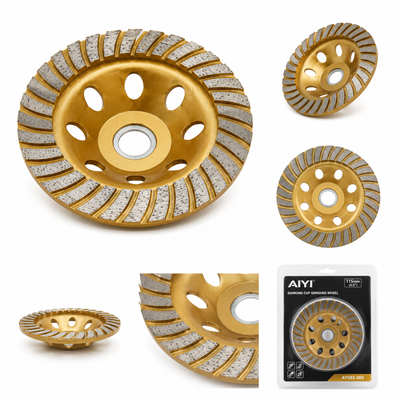 AIYI 115mm (4.5-Inch) Diamond Cup Grinding Wheel AY082-005