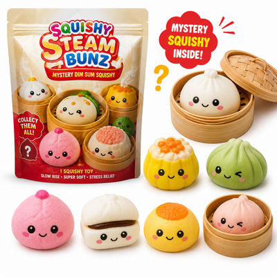 Squishy Steam Bunz™ Mystery Dim Sum Squishy Toy | Collectible Stress Relief Fidget