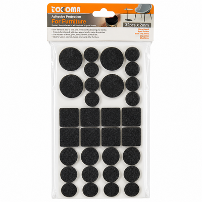 Tokoma Adhesive Furniture Protection Pads – 32 Piece Set