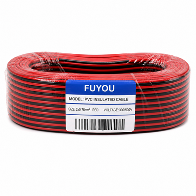 FUYOU PVC Insulated Cable 2 x 0.75mm² Red/Black