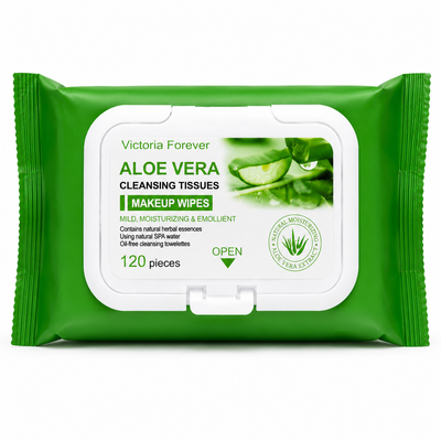Victoria Forever Aloe Vera Cleansing Tissues – Makeup Wipes 120 Pieces