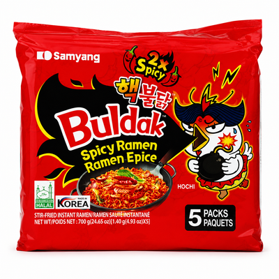 Samyang Buldak 2x Spicy Hot Chicken Flavour Ramen (5 Pack)
