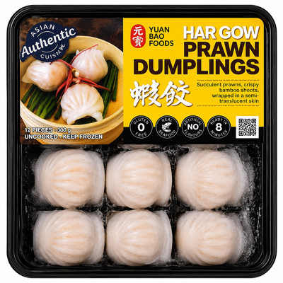 Yuan Bao Foods Har Gow Prawn Dumplings 300g